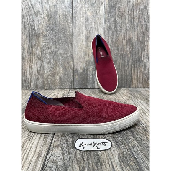 ROTHY’S Knit Textile SLIP ON CANVAS Women Sneakers Garnet Red Size 11